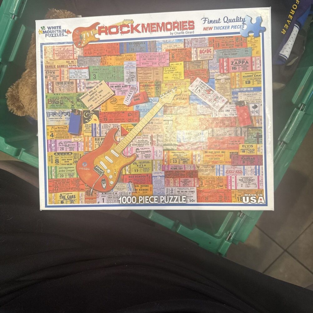 Rock Memories White Mountain Concert Tickets 1000 pc Puzzle Complete 2012